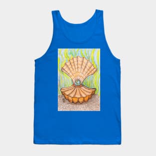 Earth Pearl in the Scallop Shell Tank Top